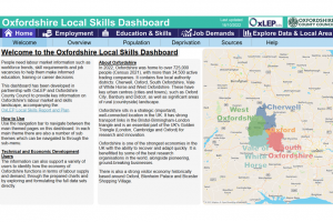 Oxfordshire Local Skills Dashboard Home page image